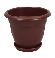 rfl-tel-modern-flower-tub-with-tray-rose-wood-8-inch-1-pcs