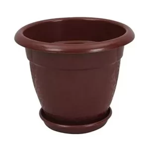 rfl-tel-modern-flower-tub-with-tray-rose-wood-8-inch-1-pcs